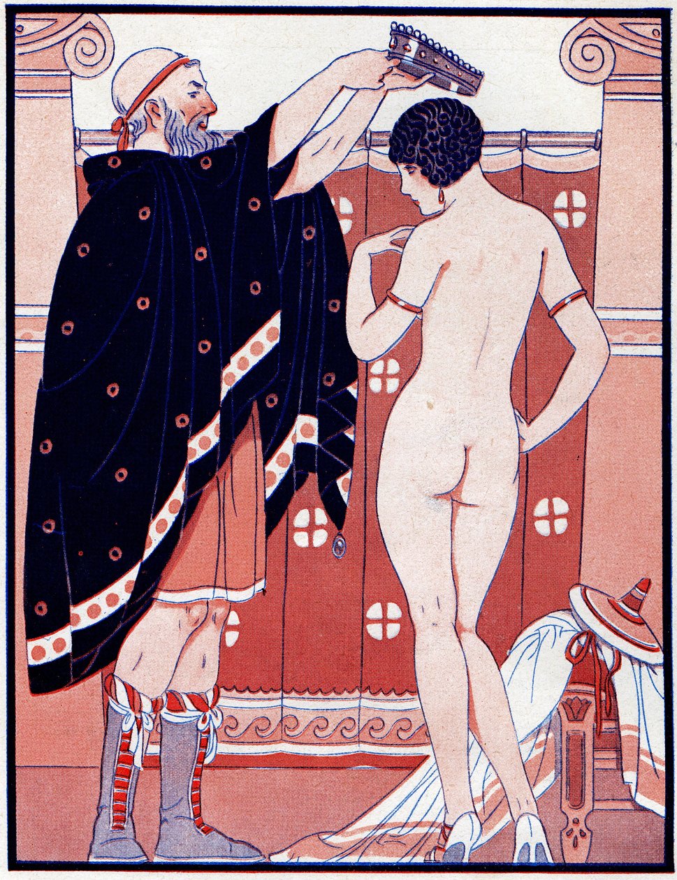 Trzy kobiece nagrody - Nagroda za piękno - ilustracja z la Vie Parisienne, 1929 autorstwa Joseph Kuhn Regnier