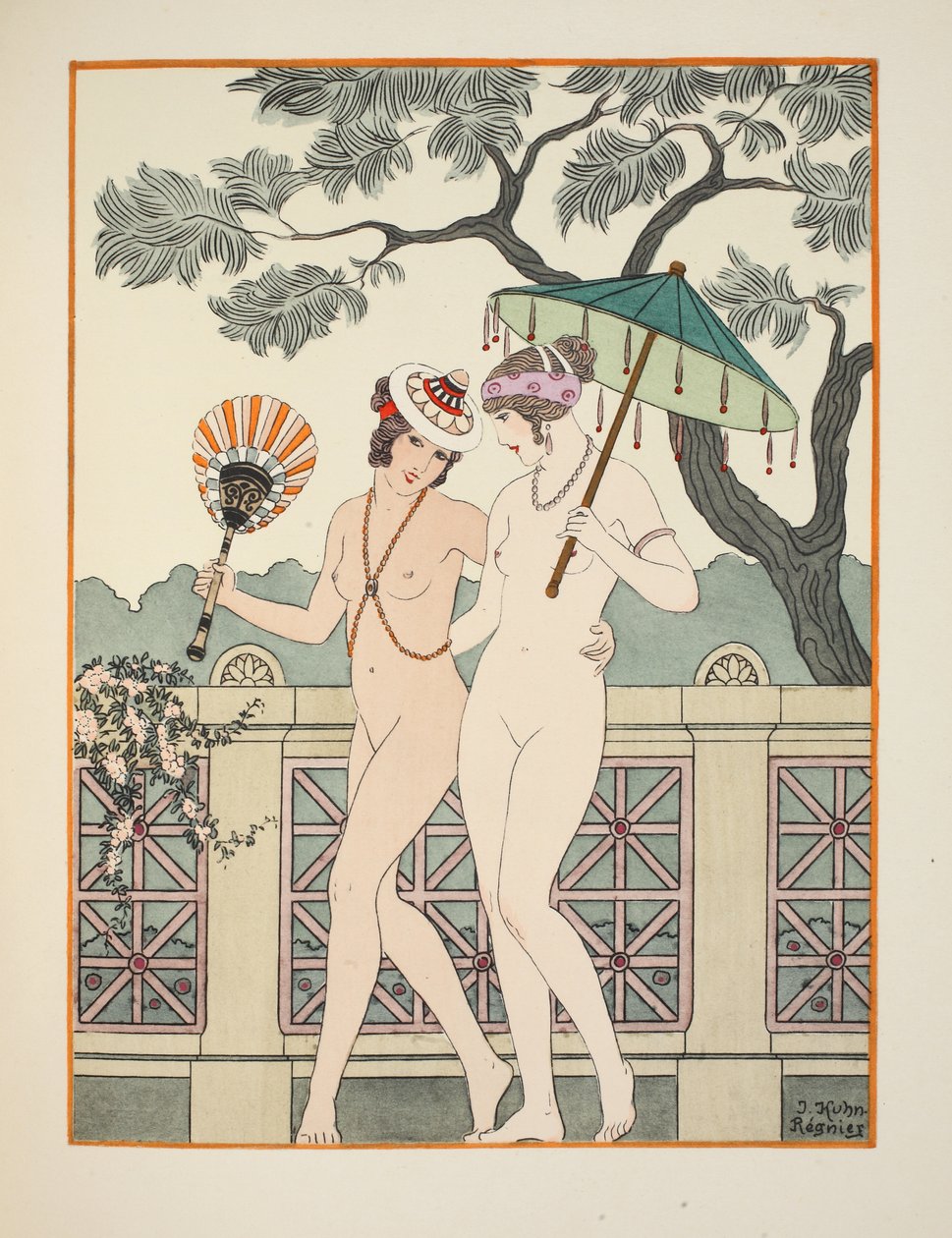 Chodzenie nago tak często jak to możliwe, ilustracja z "Dzieł Hipokratesa", 1934 autorstwa Joseph Kuhn Regnier