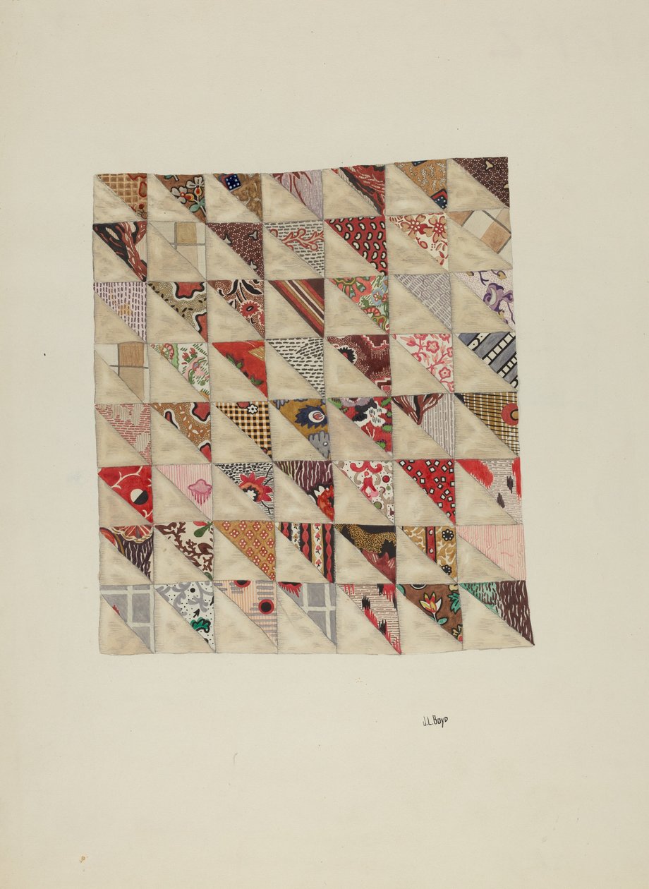 Kawałek perkalowego patchworku autorstwa Joseph L. Boyd
