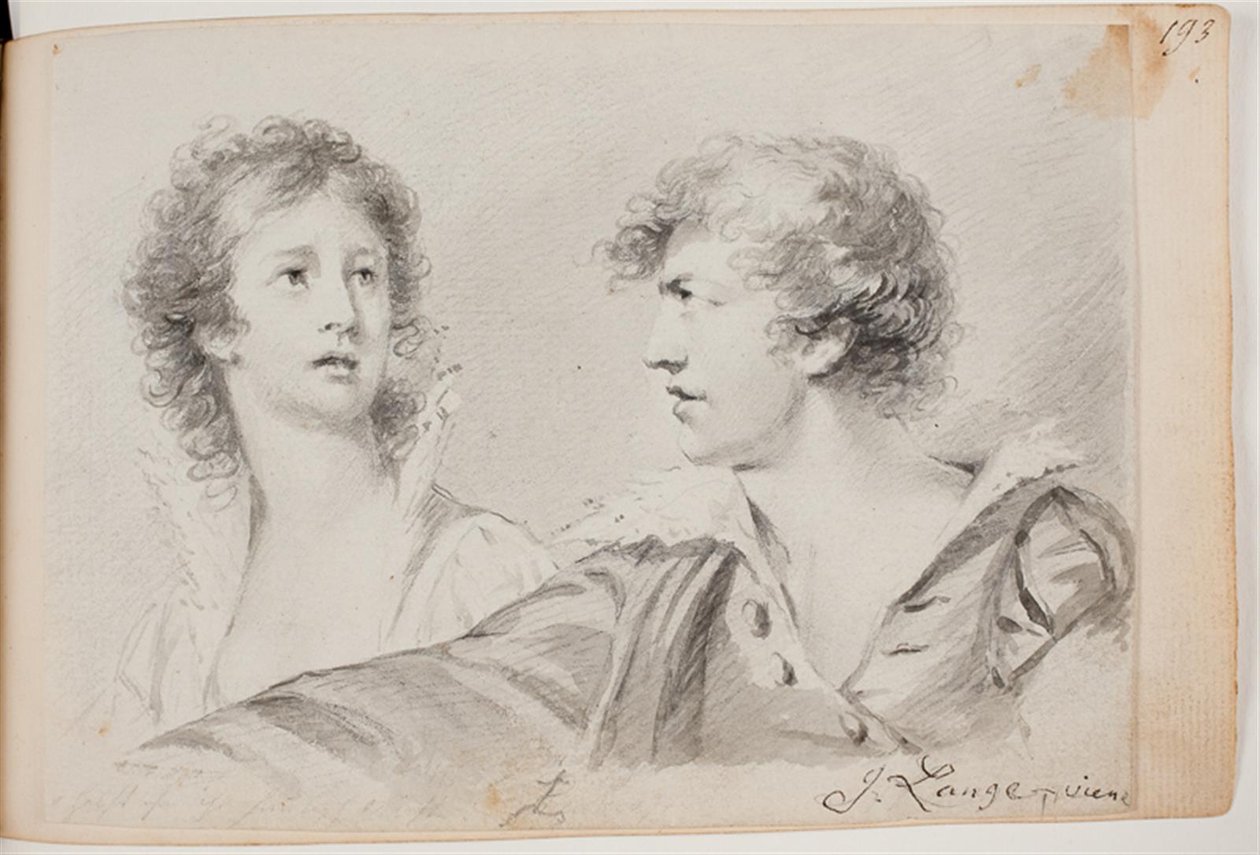Portret kobiety i mężczyzny (Ofelia i autoportret jako Hamlet?) autorstwa Joseph Lange