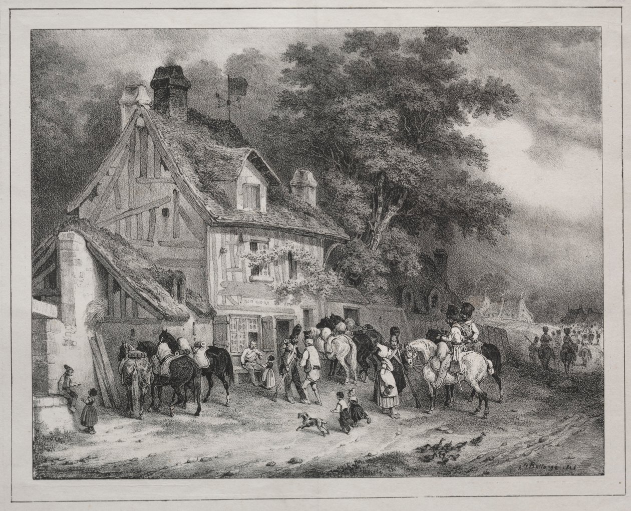 Album z 1829: Pamiątka Normandii, 1828. autorstwa Joseph Louis Hippolyte Bellange