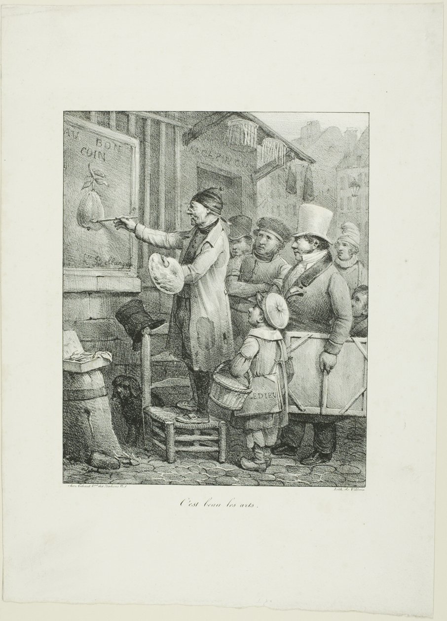 Jak piękna jest sztuka, z Croquis Lithographiques...1823 autorstwa Joseph Louis Hippolyte Bellange