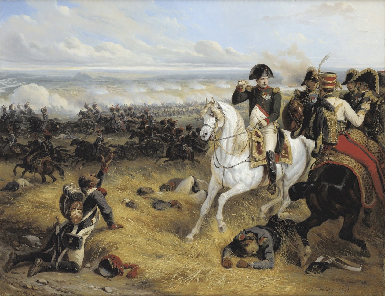 Napoleon w bitwie pod Wagram (5-6 lipca 1809) - Bellange, Hippolyte (1800-1866) autorstwa Joseph Louis Hippolyte Bellange