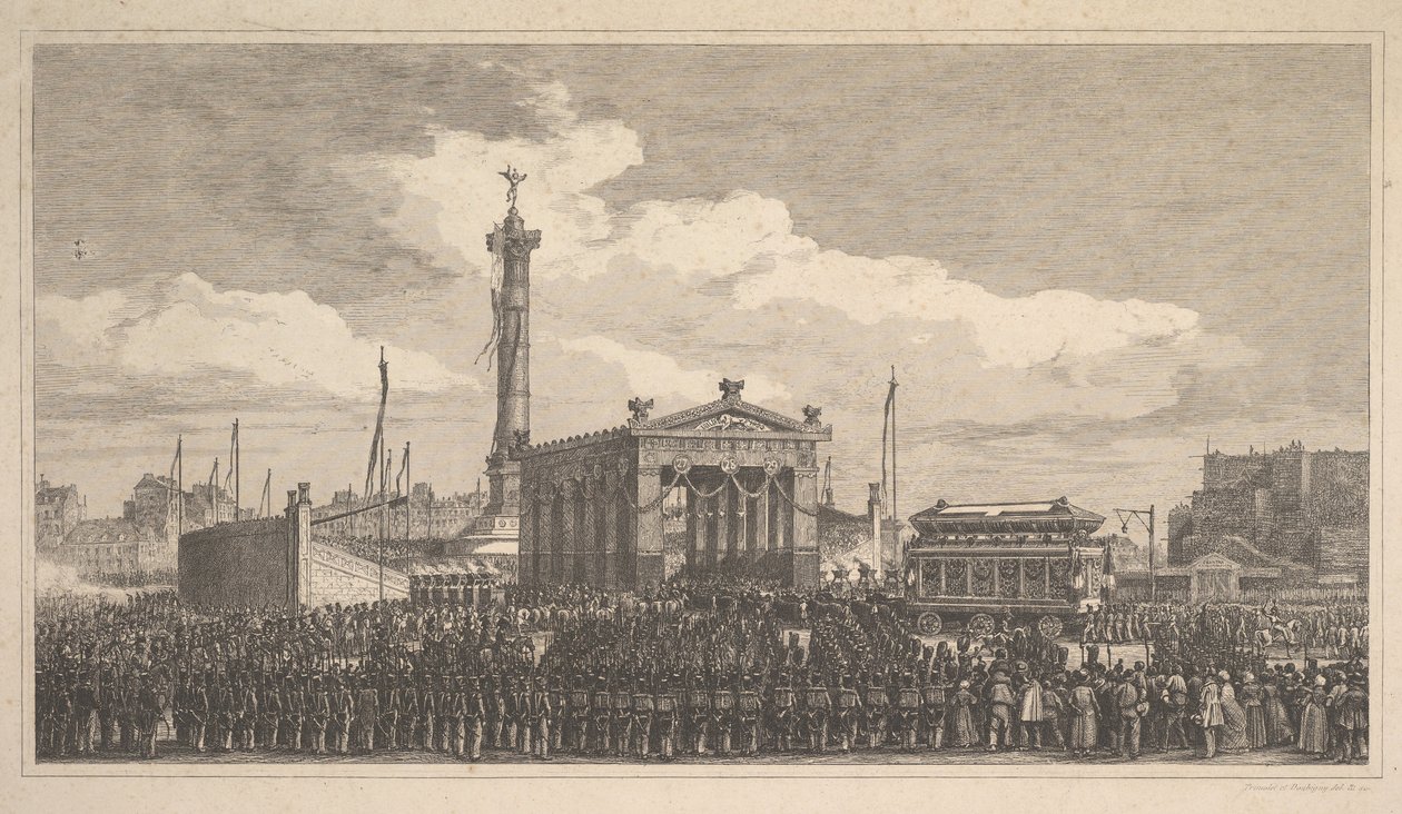 Ceremonia inauguracji kolumny lipca 1840, 1840. autorstwa Joseph Louis Trimolet