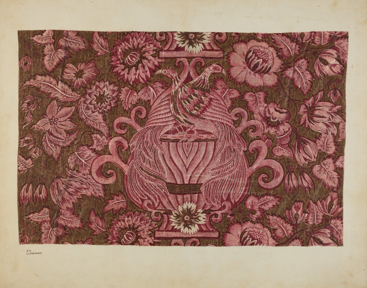 Drukowana bawełna, ok. 1940. autorstwa Joseph Lubrano
