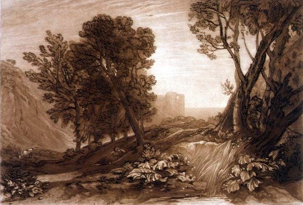 F.53.I Samotność, z „Liber Studiorum”, grawerowane przez Williama Say autorstwa Joseph Mallord William (after) Turner