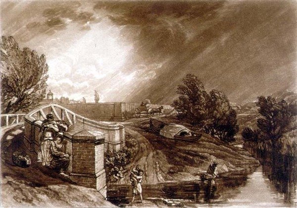 F.62.I Zbieracze rukwi wodnej, z „Liber Studiorum”, grawerowane przez Thomasa Luptona autorstwa Joseph Mallord William (after) Turner