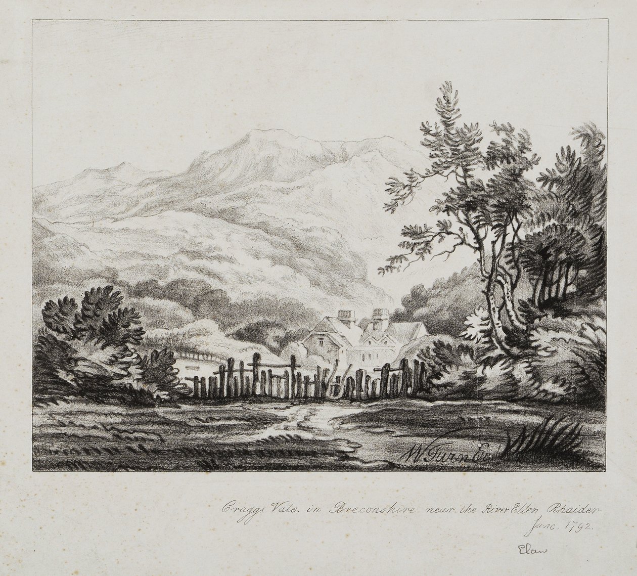 Vale of Elan autorstwa Joseph Mallord William (after) Turner