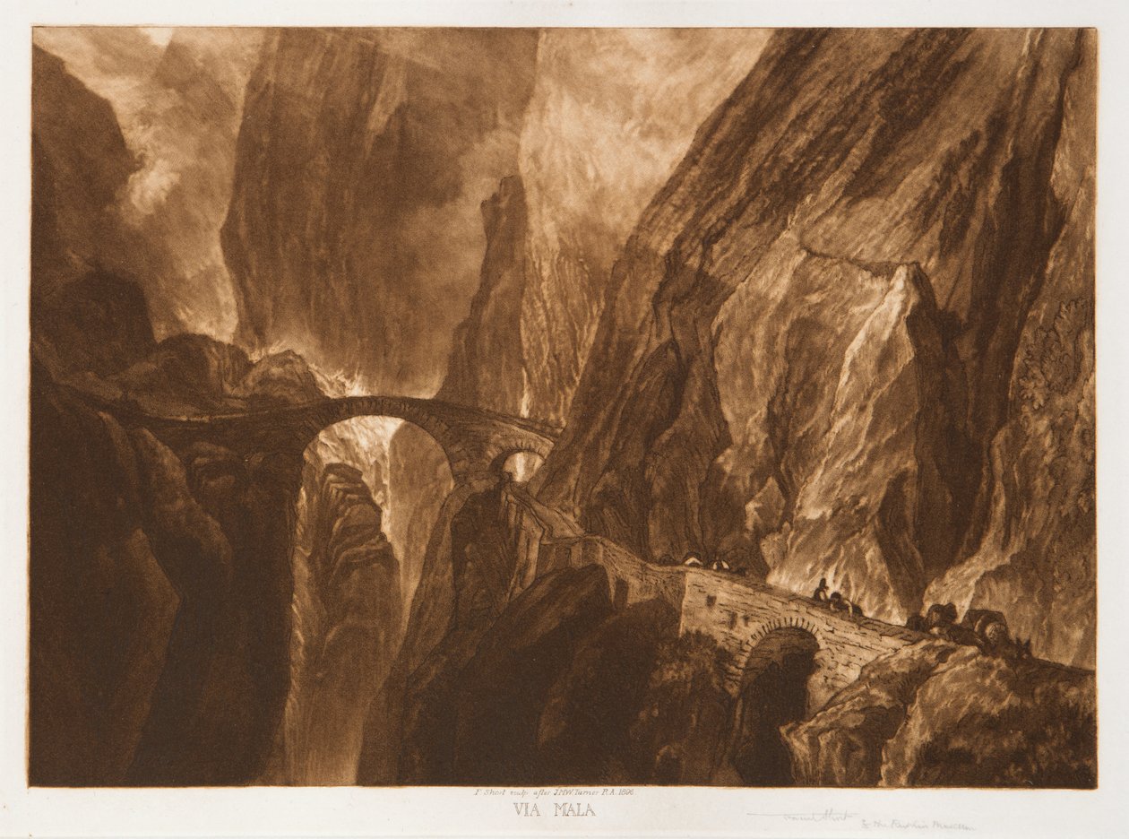 Via Mala, z „Księgi Studiów” autorstwa Joseph Mallord William (after) Turner
