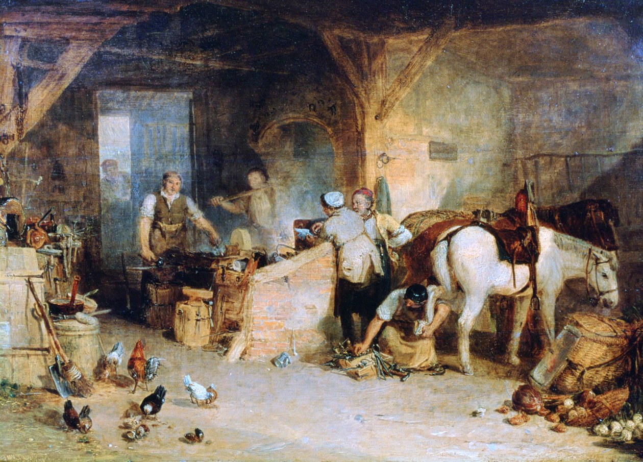 Wiejski kowal spiera się o cenę żelaza..., c1807. autorstwa Joseph Mallord William Turner