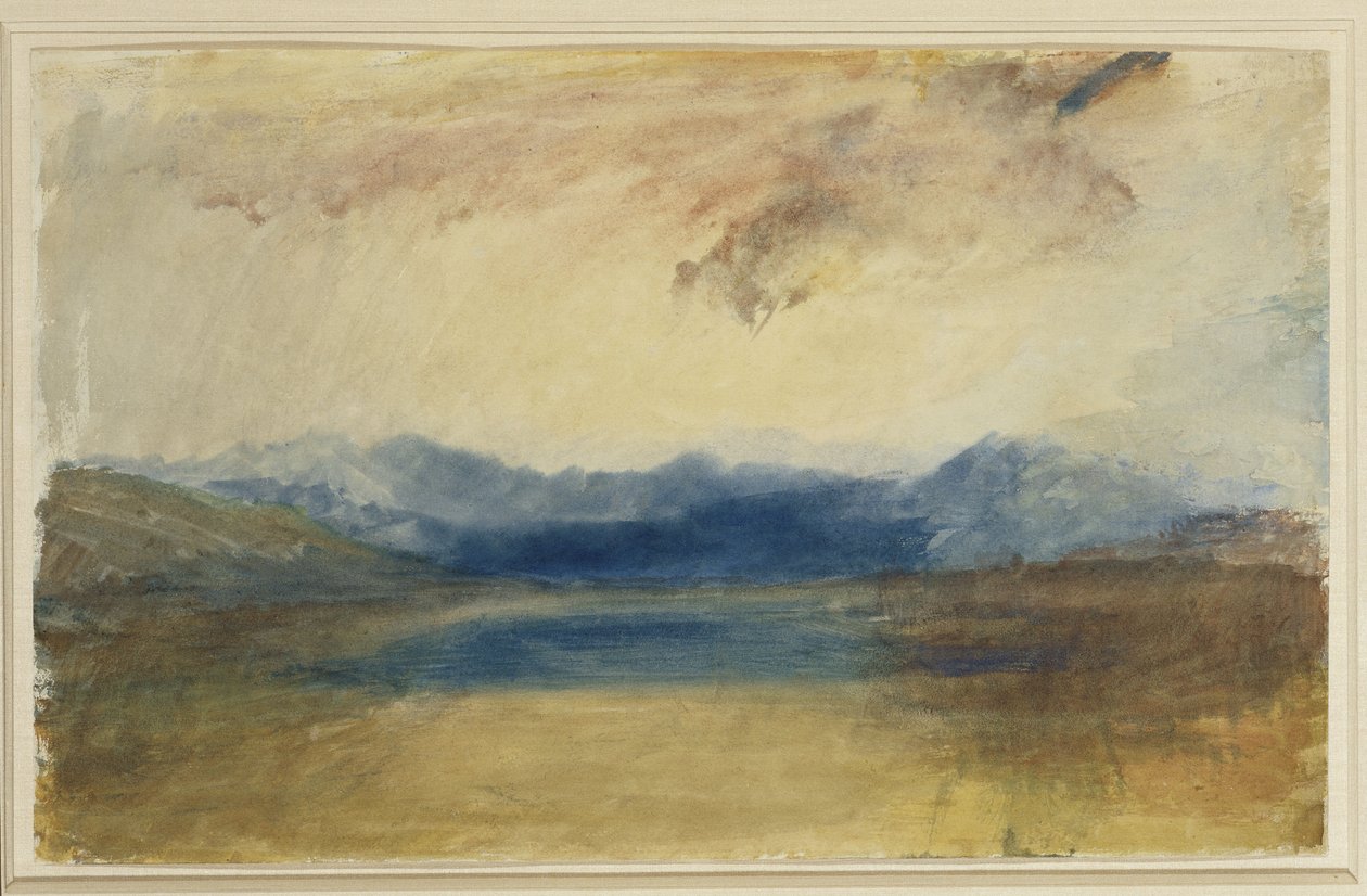 Pejzaż górski z jeziorem, ok. 1820 autorstwa Joseph Mallord William Turner
