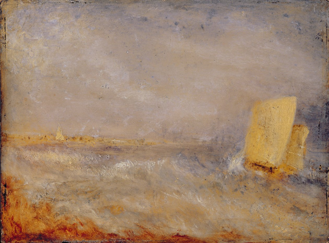 Żaglówka u wybrzeży Deal, ok. 1835 r. (olej na płycie pilśniowej) autorstwa Joseph Mallord William Turner
