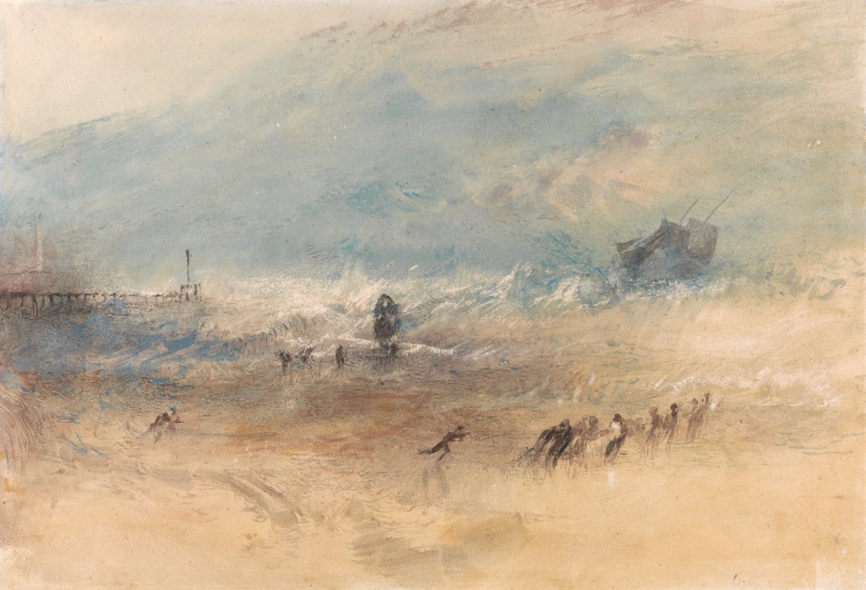Statek zbliżający się do portu w Margate na wzburzonym morzu autorstwa Joseph Mallord William Turner