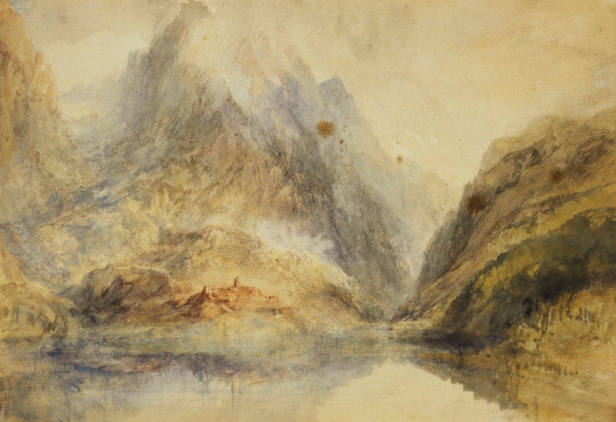 Szwajcarski krajobraz alpejski, c.1843 autorstwa Joseph Mallord William Turner