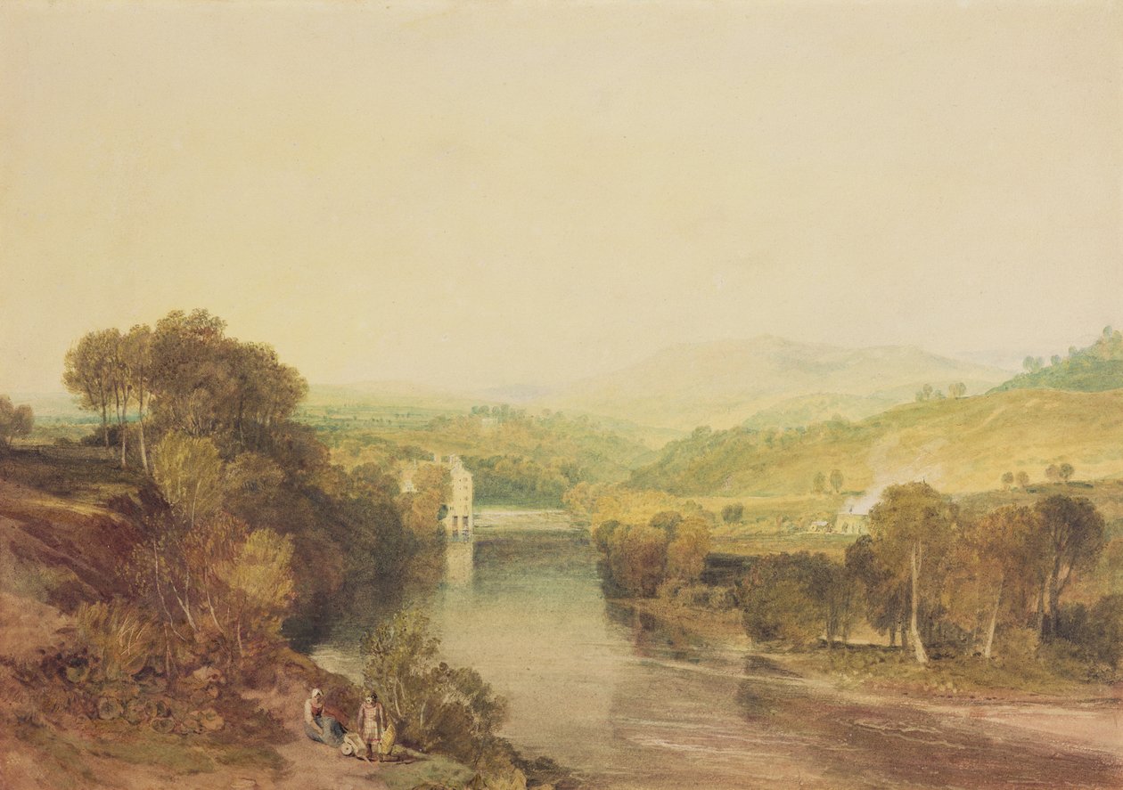 Addingham Mill on the Wharfe, West Yorkshire, ok. 1808 (akwarela na papierze) autorstwa Joseph Mallord William Turner