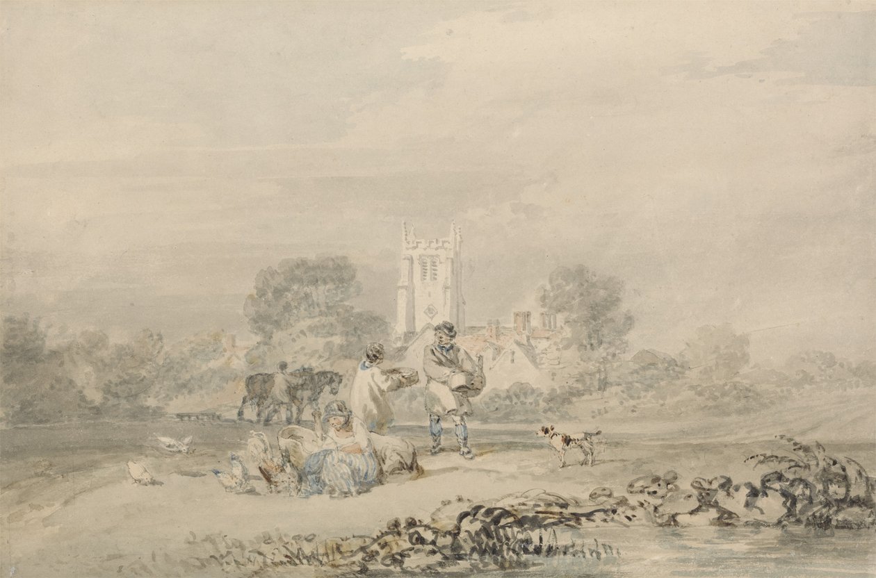 Siew jesienny zbóż, ok. 1794 (akwarela nad grafitem na papierze) autorstwa Joseph Mallord William Turner