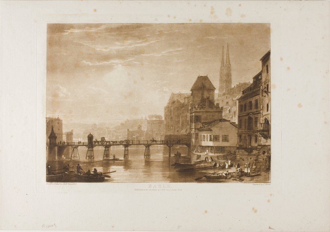 Bazylea, tablica 5 z Księgi Studiów autorstwa Joseph Mallord William Turner