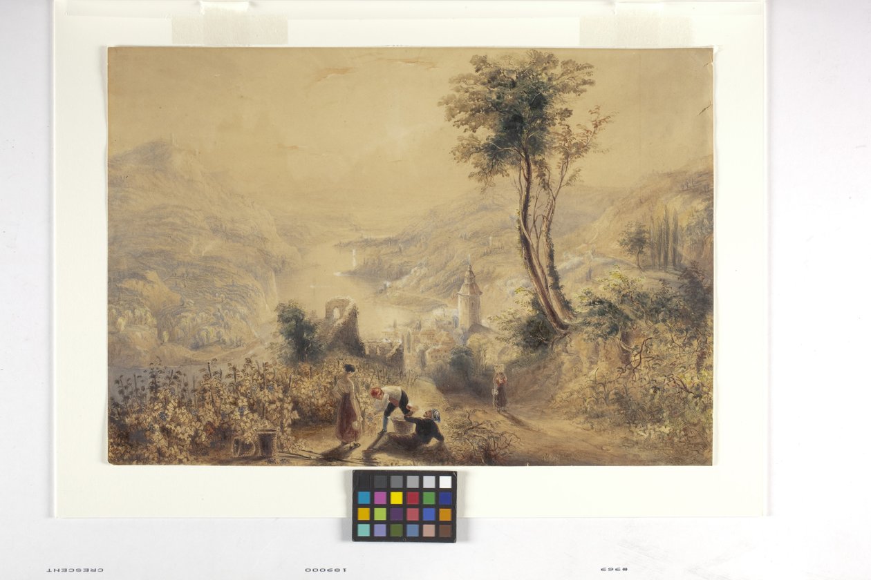 Berncastle (Oberwesel) (akwarela i gwasz na białawym papierze) autorstwa Joseph Mallord William Turner