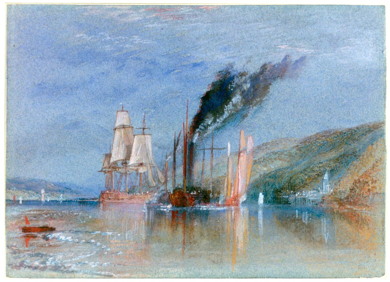 Między Quillebeuf a Villequier, ok. 1832 r. autorstwa Joseph Mallord William Turner