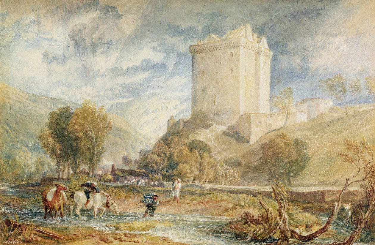 Zamek Borthwick autorstwa Joseph Mallord William Turner