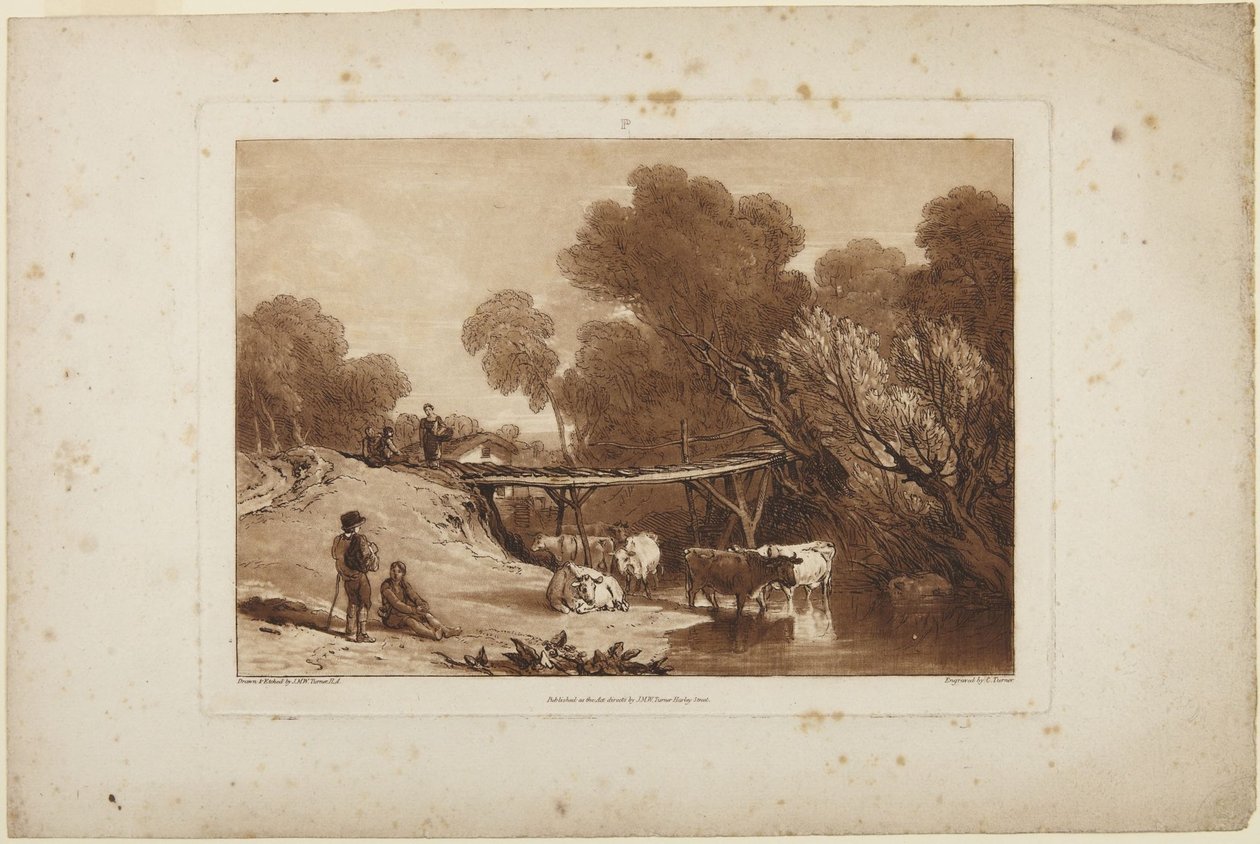 Most i krowy autorstwa Joseph Mallord William Turner
