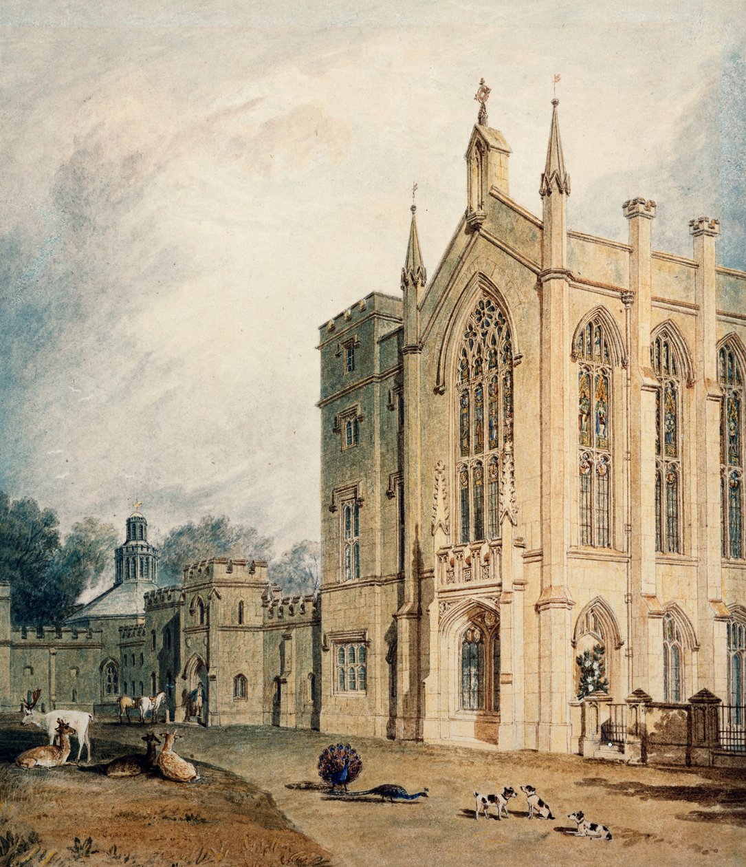 Cassiobury, Front Zachodni, ok. 1807 autorstwa Joseph Mallord William Turner