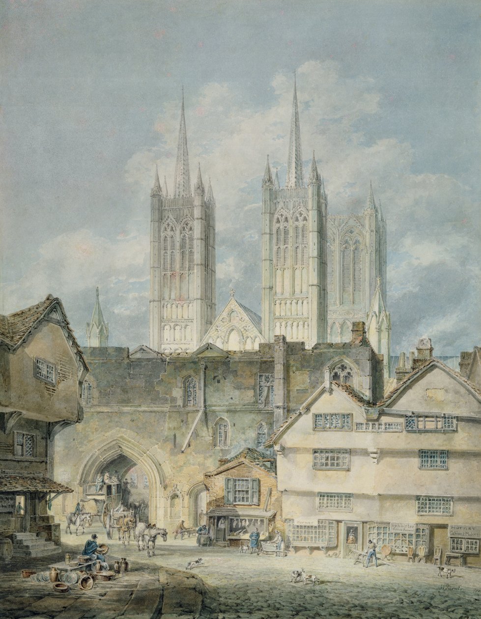 Kościół katedralny w Lincoln, 1795 autorstwa Joseph Mallord William Turner
