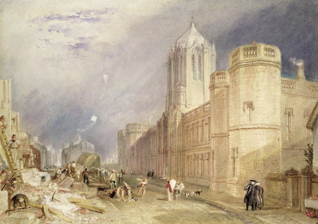 Christ Church, Oxford (wc na papierze) autorstwa Joseph Mallord William Turner