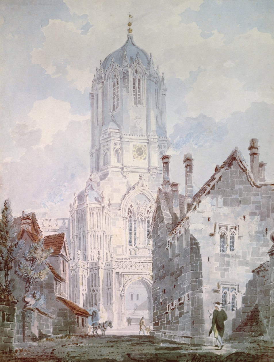Kościół Chrystusa, Oksford, 1795 autorstwa Joseph Mallord William Turner