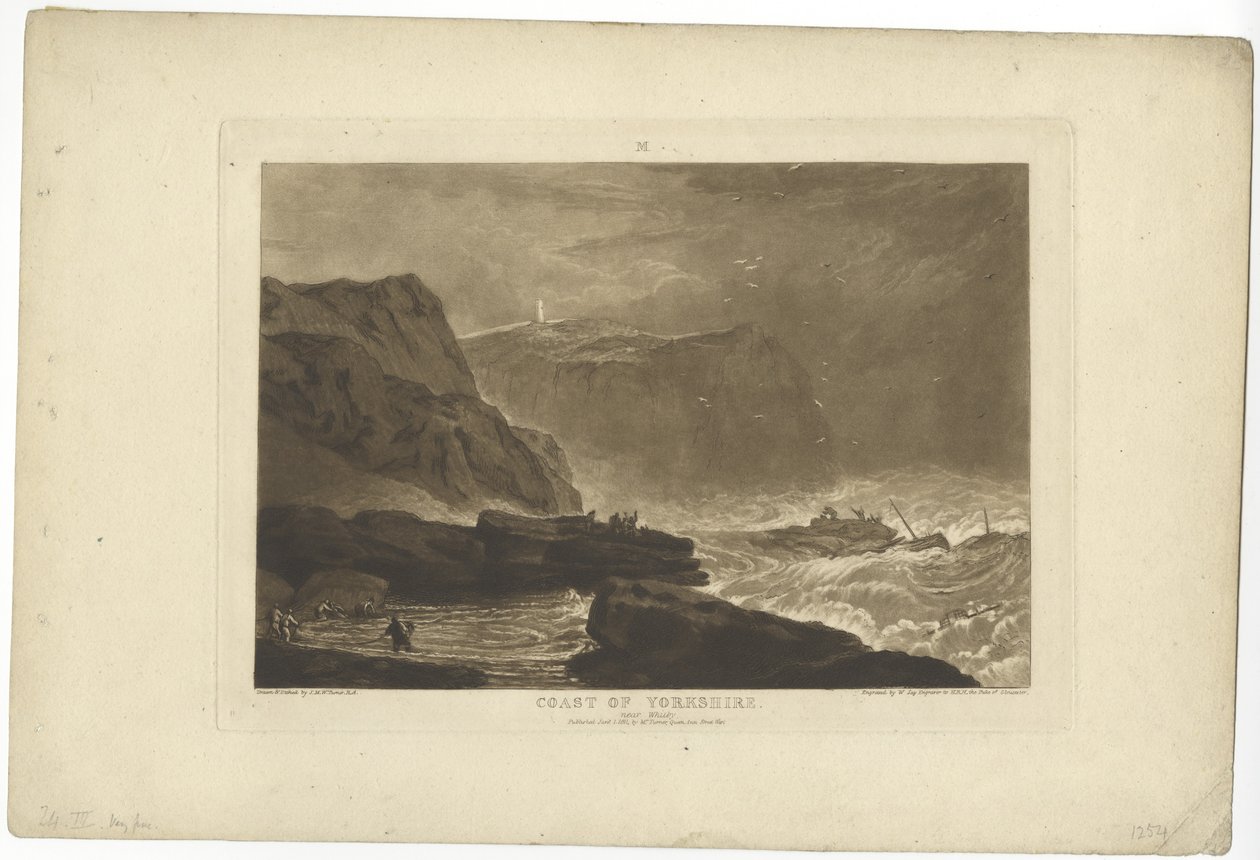Wybrzeże Yorkshire (akwaforta) autorstwa Joseph Mallord William Turner