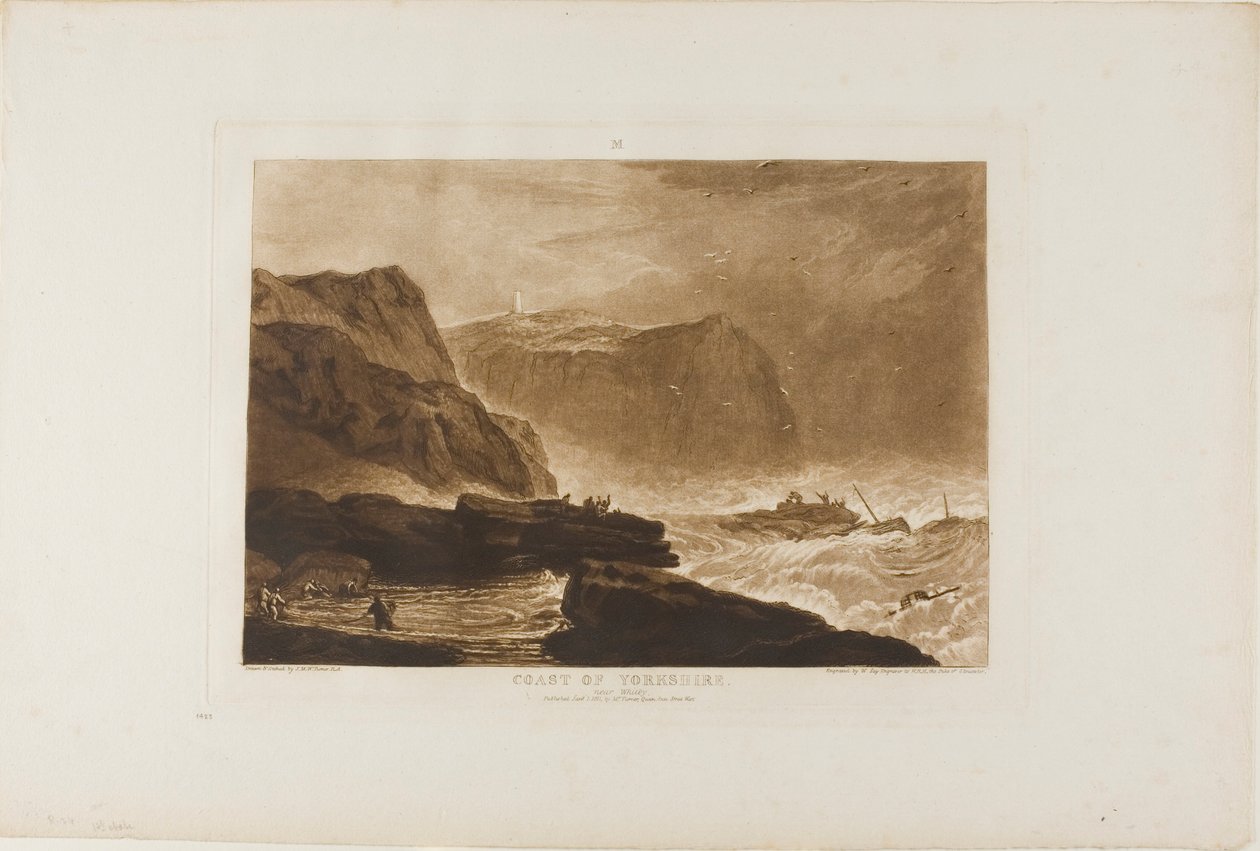Wybrzeże Yorkshire, tablica 24 z Liber Studiorum autorstwa Joseph Mallord William Turner