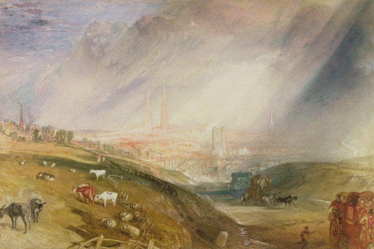Coventry, Warwickshire, ok. 1832 r. autorstwa Joseph Mallord William Turner