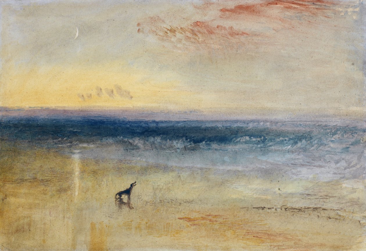Świt po wraku, ok.1841 (grafit, akwarela, karoseria i kreda na papierze) autorstwa Joseph Mallord William Turner