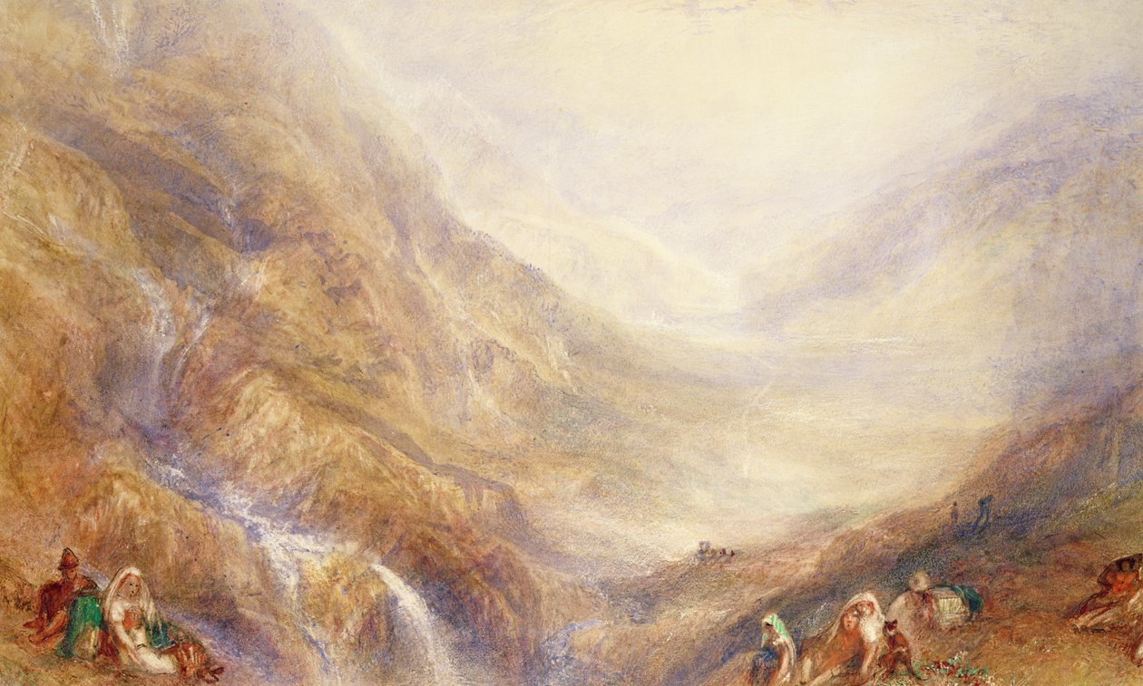 Zejście z Góry św. Gotharda autorstwa Joseph Mallord William Turner