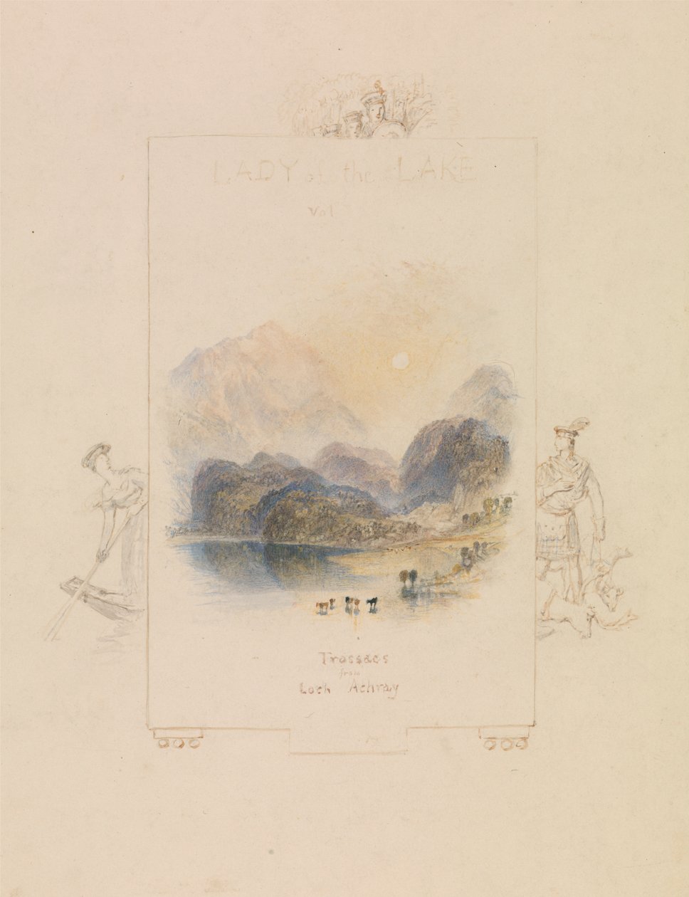 Projekt ilustracji do „Pani Jeziora” Waltera Scotta, Loch Achray autorstwa Joseph Mallord William Turner