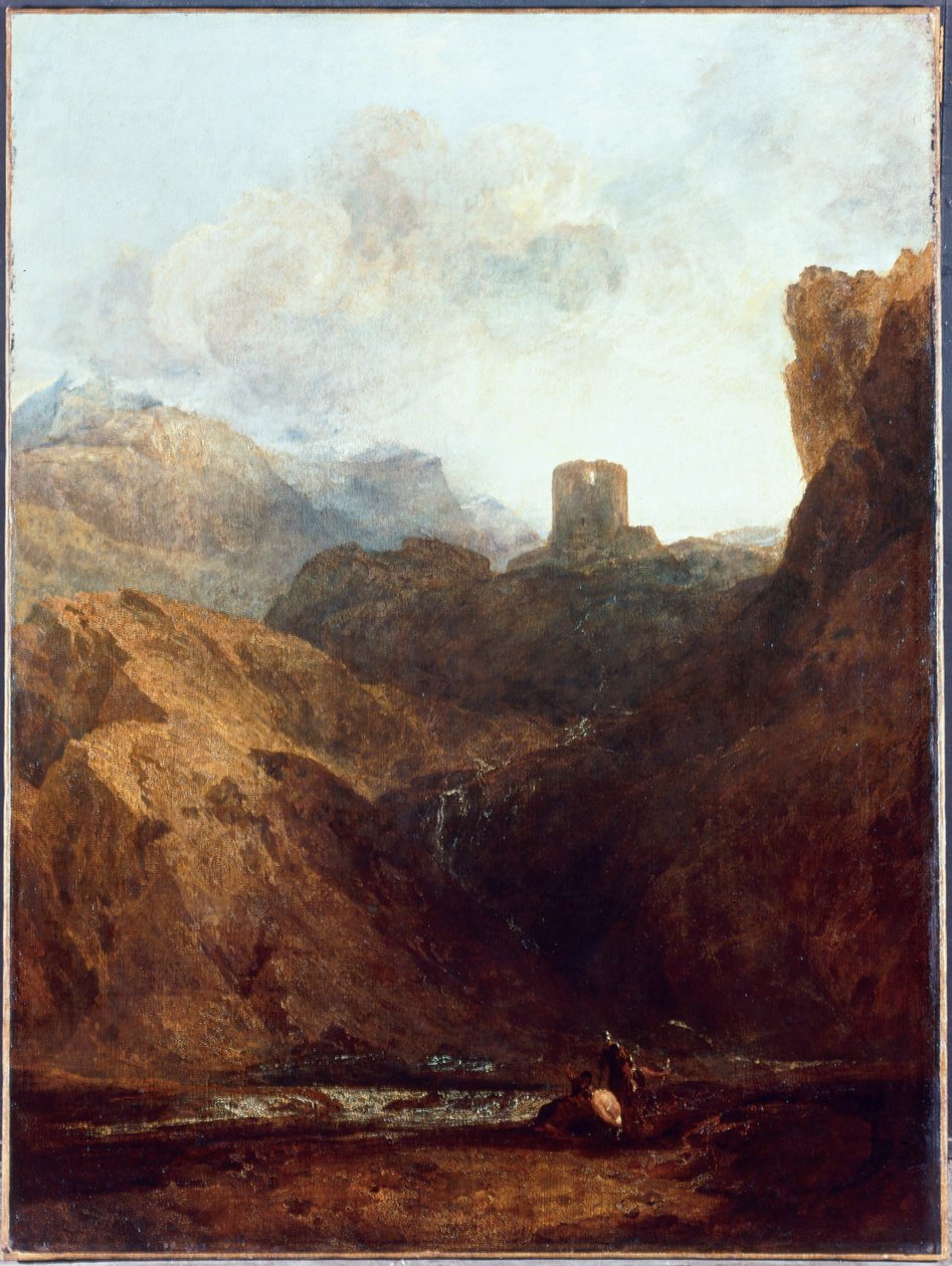 Zamek Dolbadern, Północna Walia ... (obraz na płótnie) autorstwa Joseph Mallord William Turner