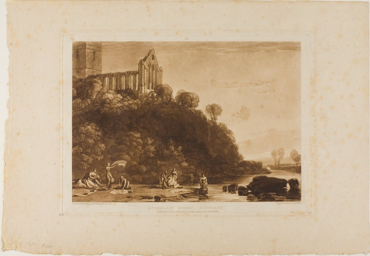 Opactwo Dumblain, tablica 56 z Księgi Studiów autorstwa Joseph Mallord William Turner