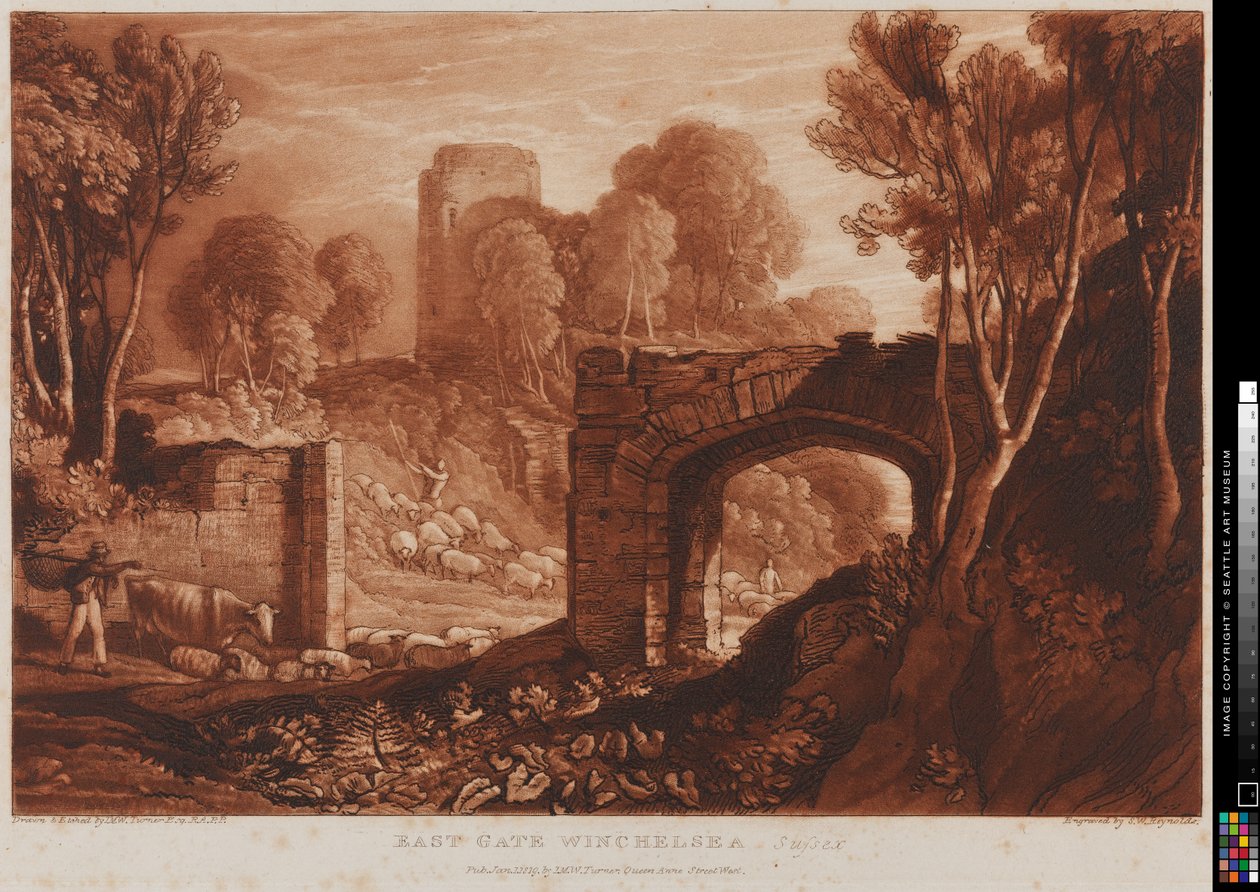 Wschodnia Brama Winchelsea, Sussex autorstwa Joseph Mallord William Turner