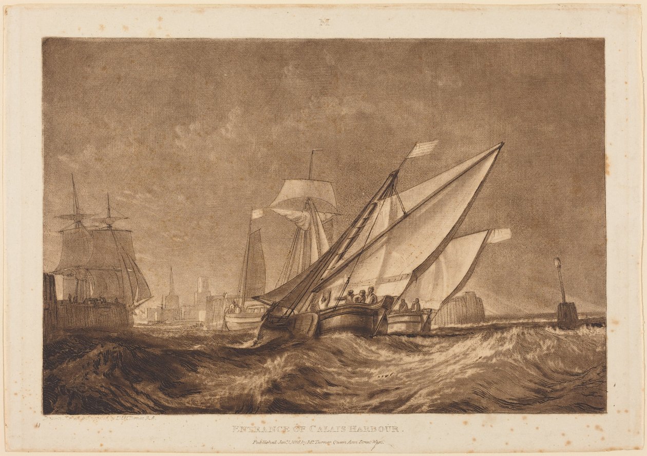 Wejście do portu w Calais autorstwa Joseph Mallord William Turner