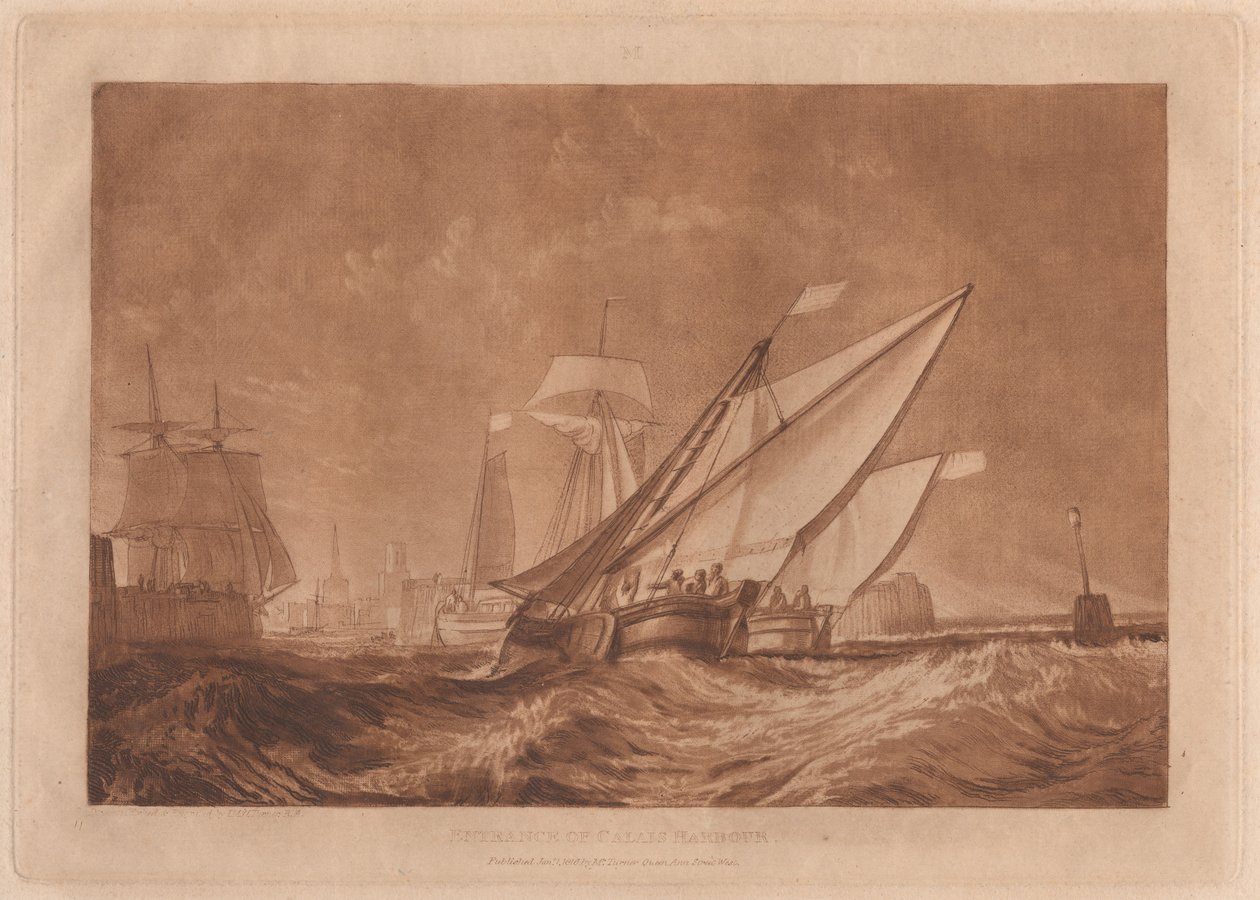 Wejście do portu w Calais autorstwa Joseph Mallord William Turner