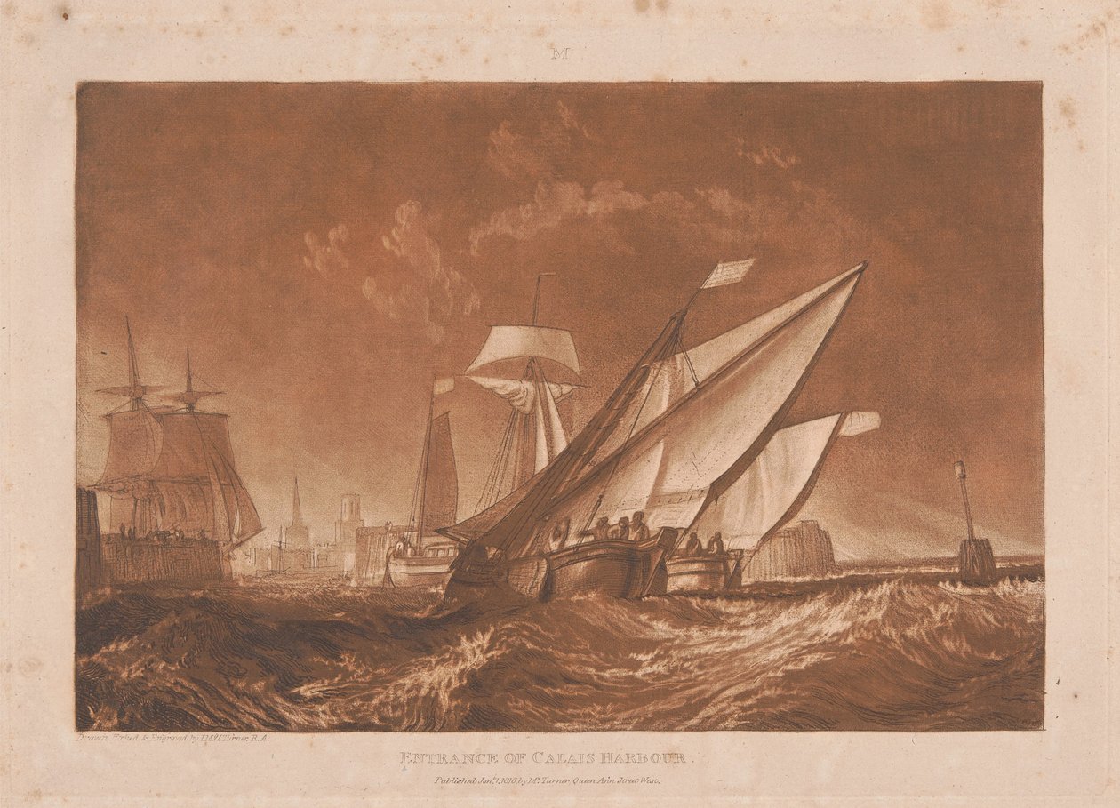 Wejście do portu w Calais autorstwa Joseph Mallord William Turner