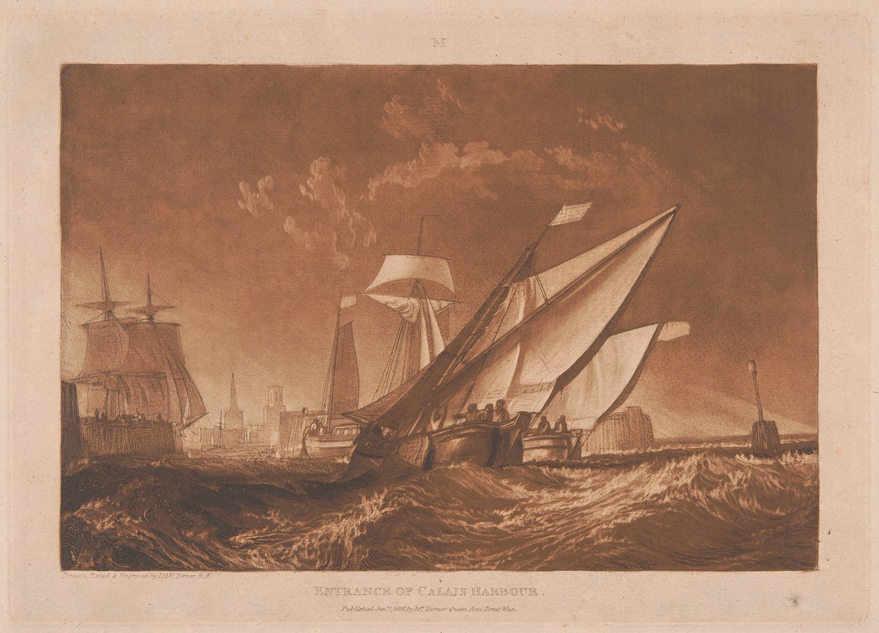 Wejście do portu w Calais autorstwa Joseph Mallord William Turner