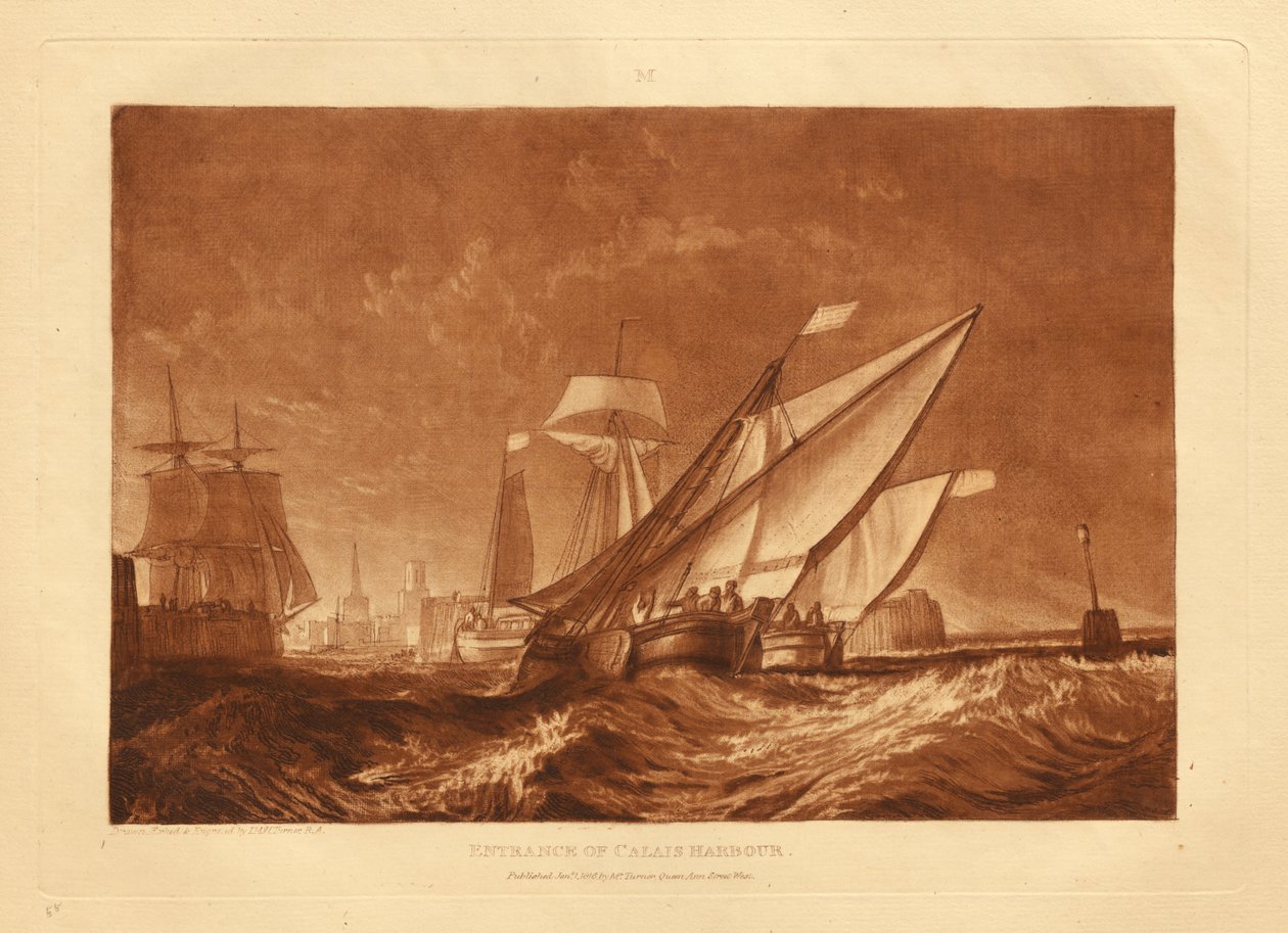 Wejście do portu w Calais autorstwa Joseph Mallord William Turner