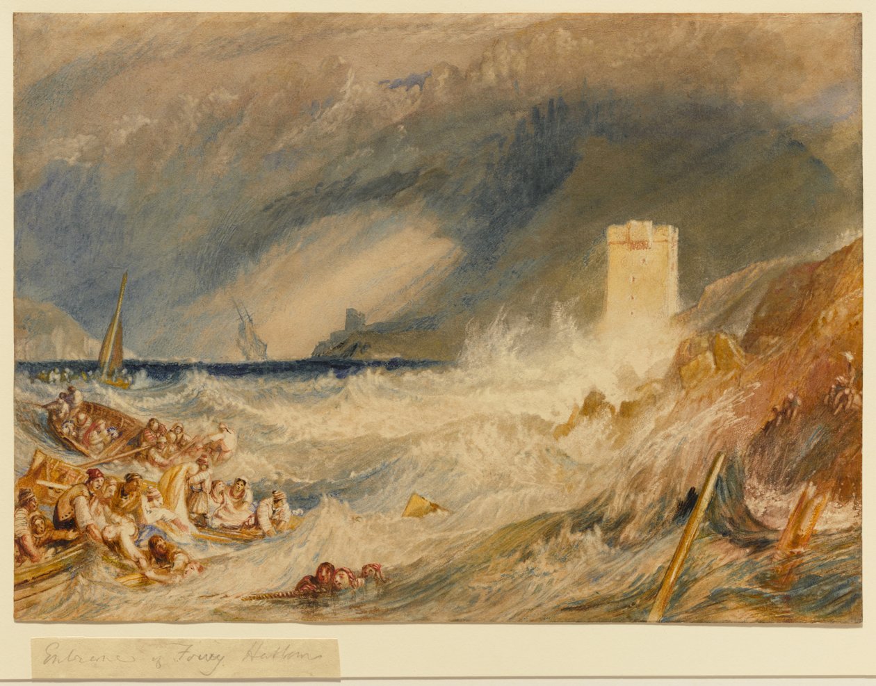 Wejście do portu Fowey, Kornwalia autorstwa Joseph Mallord William Turner