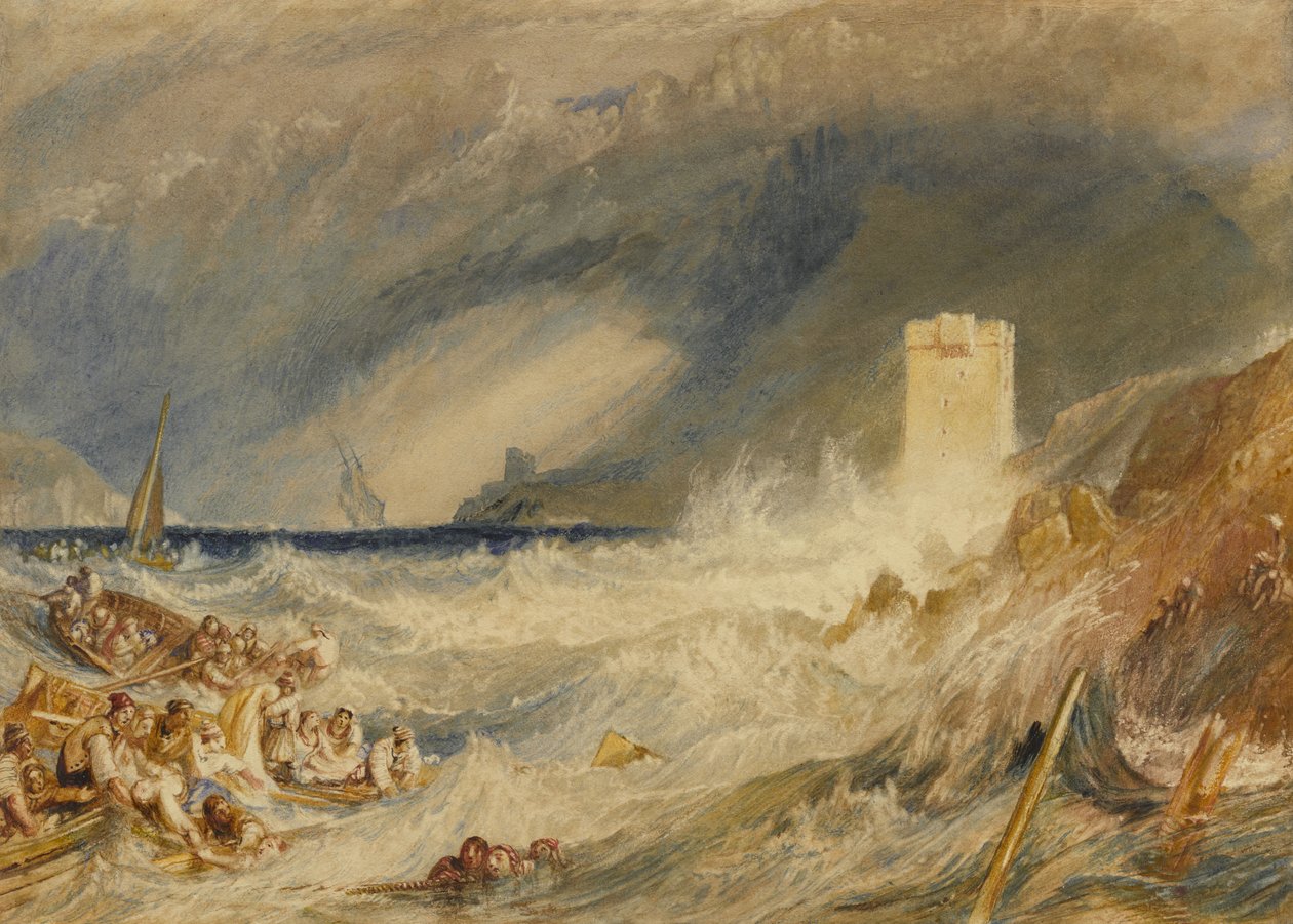 Wejście do portu Fowey w Kornwalii, ok. 1827 r. autorstwa Joseph Mallord William Turner