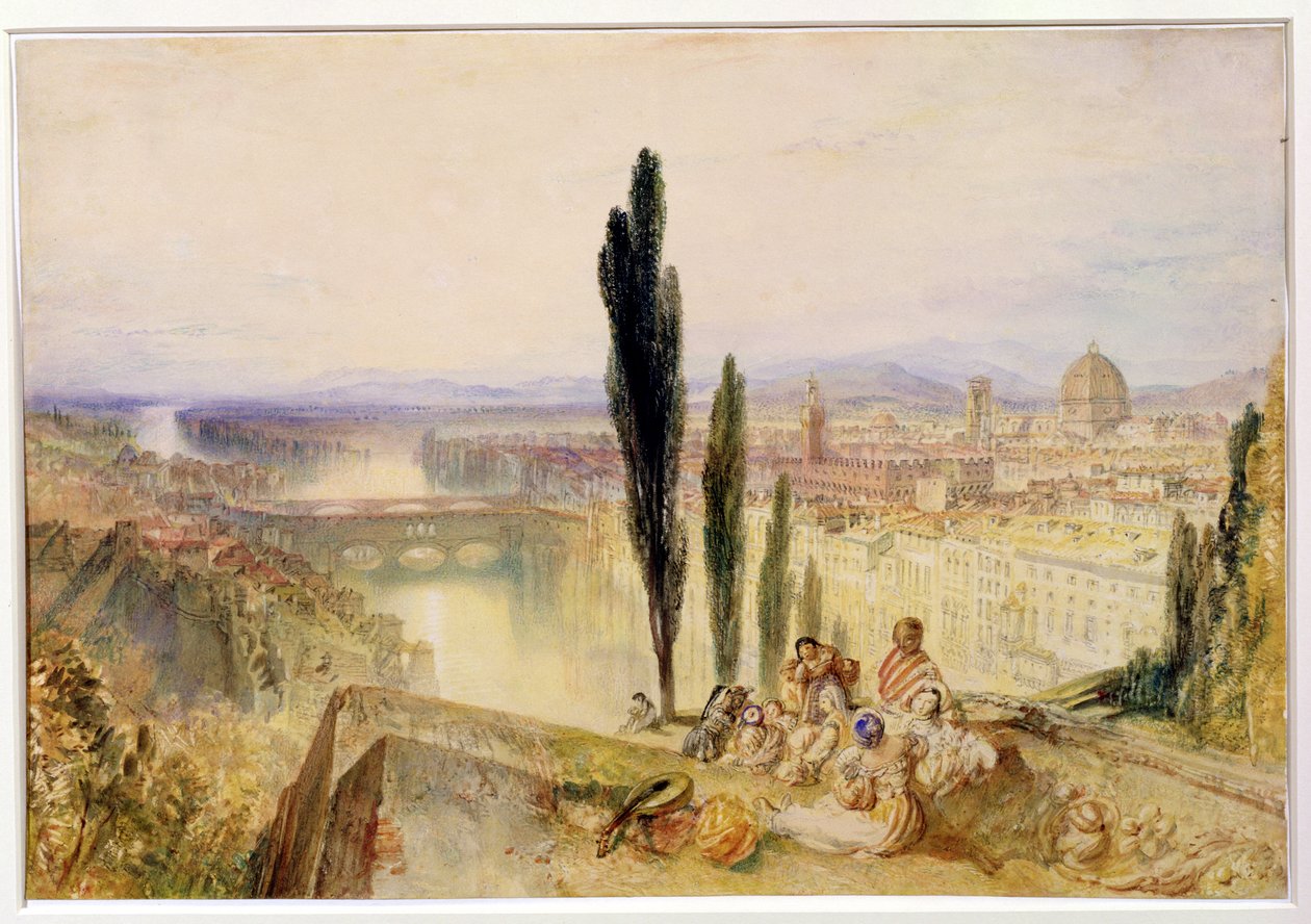 Florencja, ok. 1827 (wc na papierze) autorstwa Joseph Mallord William Turner