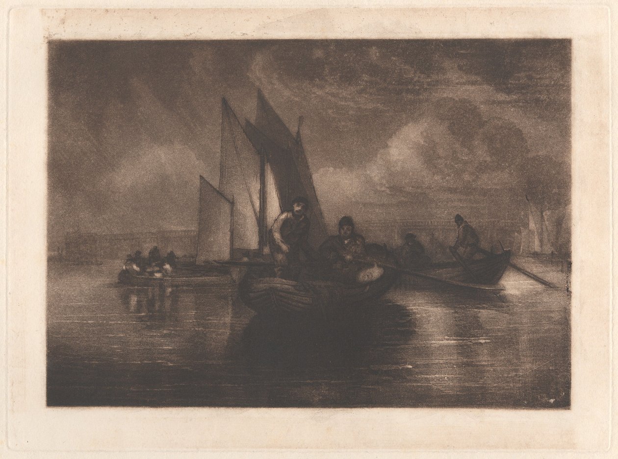 Połów fląder, Battersea autorstwa Joseph Mallord William Turner