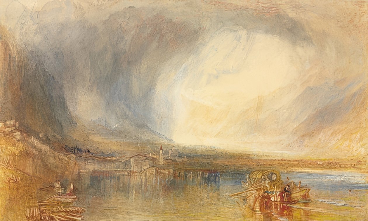 Flüelen z jeziora Lucerna. 1845 autorstwa Joseph Mallord William Turner