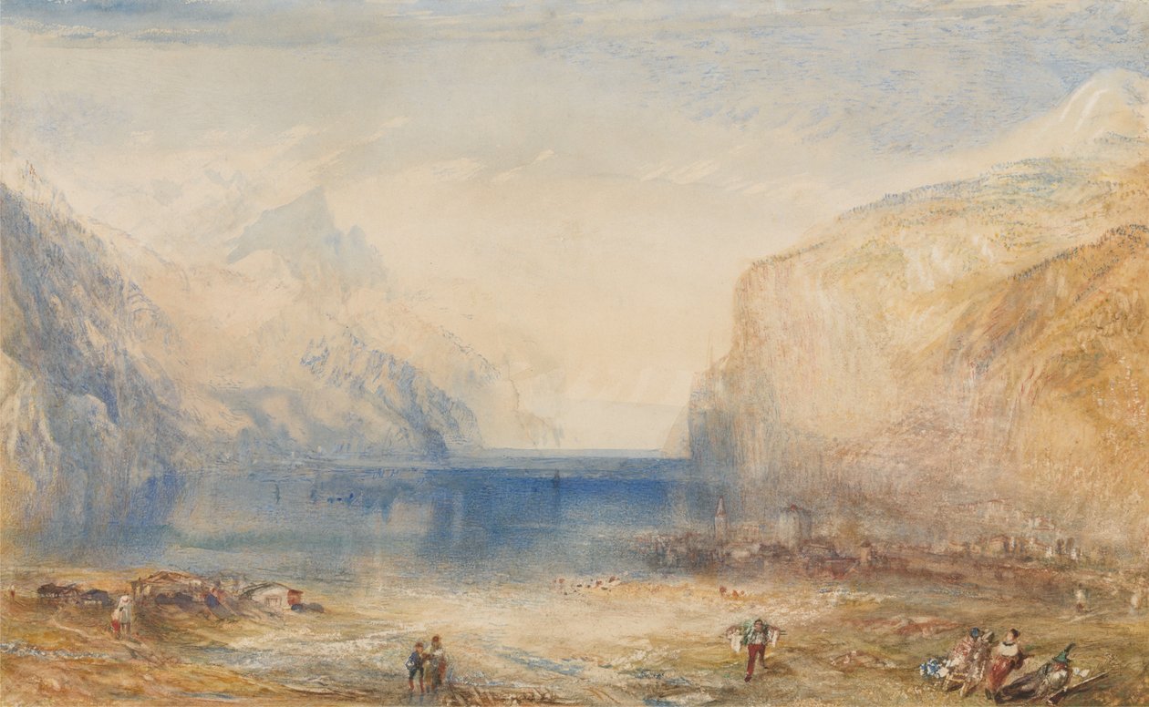 Fluelen: Poranek (Widok na jezioro) autorstwa Joseph Mallord William Turner
