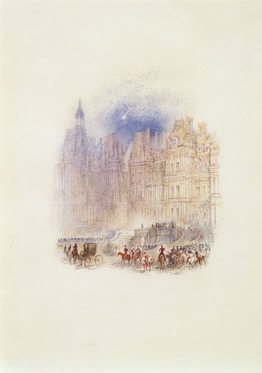 Fontainebleau: Wyjazd Napoleona autorstwa Joseph Mallord William Turner